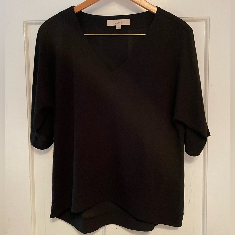 LOFT mixed media sweater